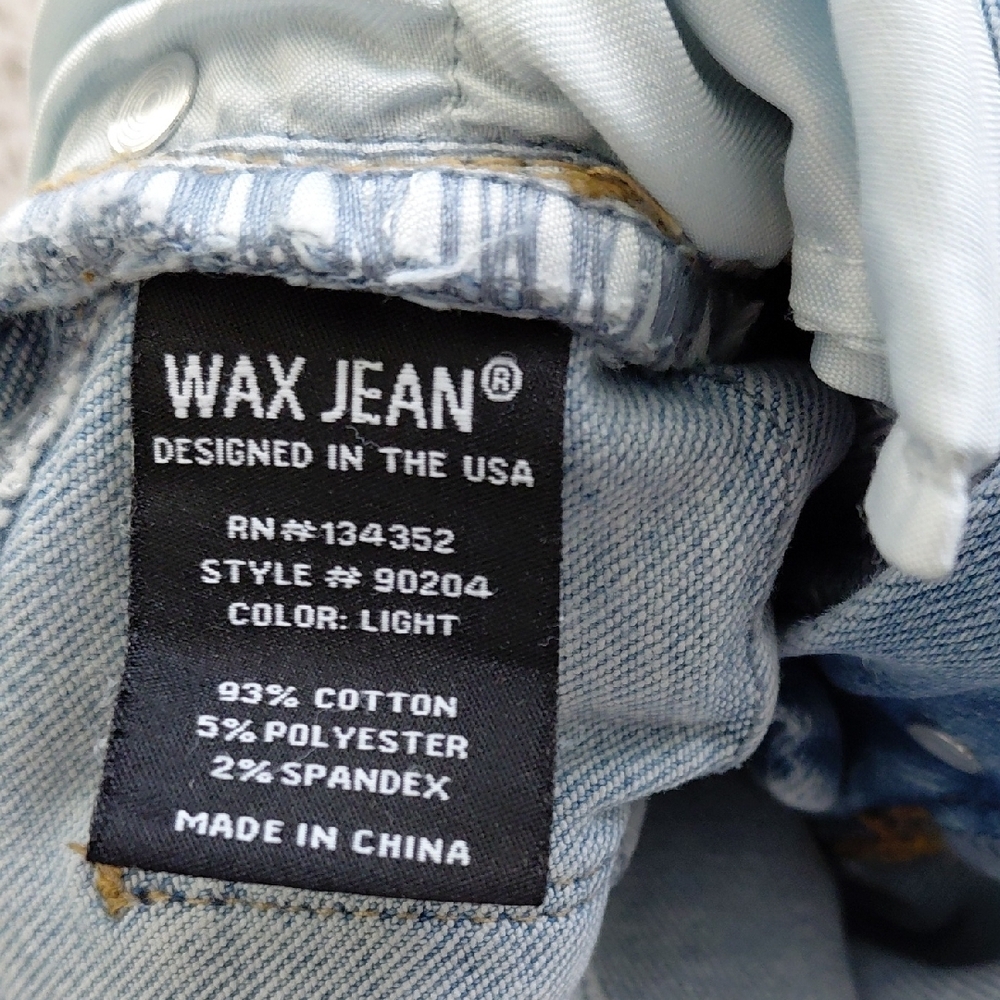 Wax Jeans Light Blue Distressed High Rise Jeans - Picture 4 of 5